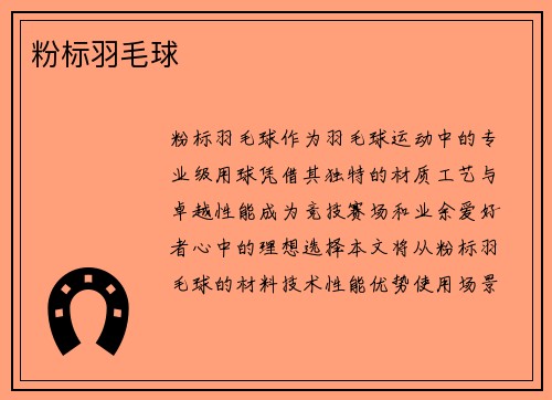 粉标羽毛球